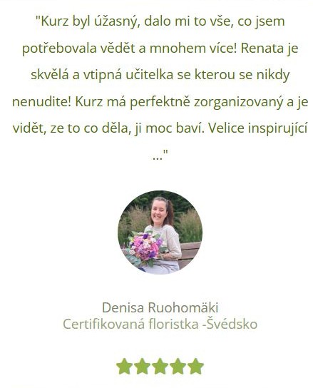 reference Floristické kurzy Mgr. Renata Steinová 1